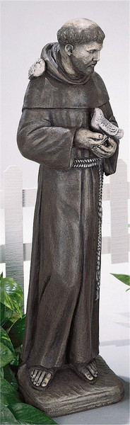 Italian Saint Francis Sculpture Cement Garden Statue